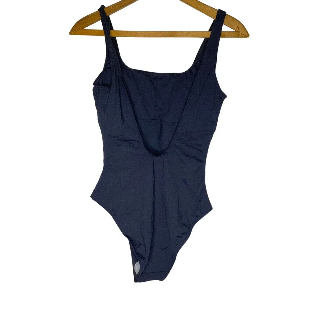 NWT Everlane Womens Square Neck One Piece Swimsuit Size Small Padded Lined Black